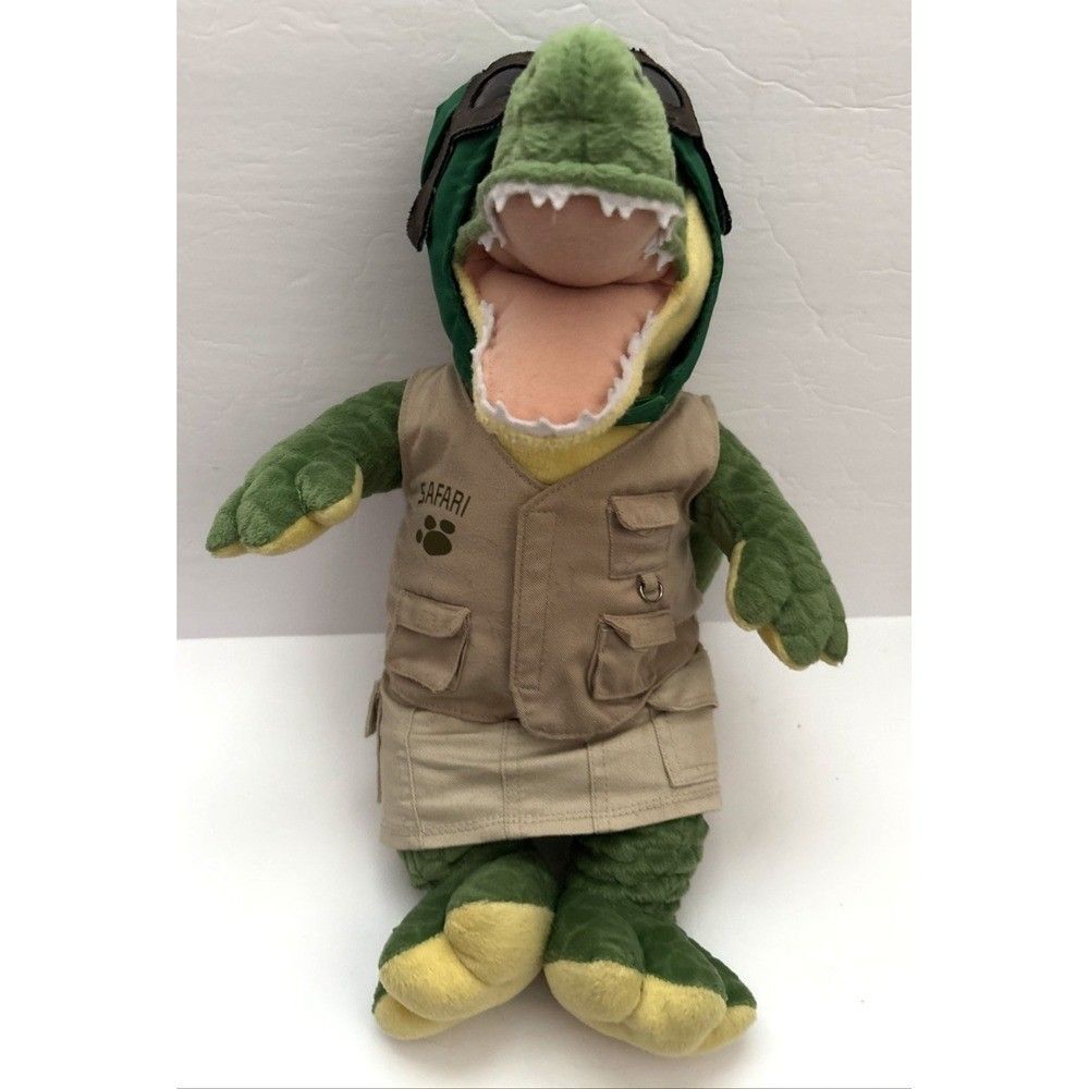 Build A Bear BABW Alligator Safari Plush Crocodile Green Yellow Stuffed Animal